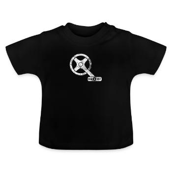 bicycle - Baby Organic T-Shirt with Round Neck - black - Front