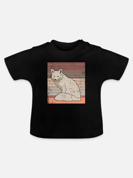 Polarfuchs - Baby Bio-T-Shirt mit Rundhals - Schwarz