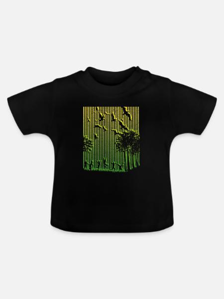 Illusion, Strichcode - Baby Bio-T-Shirt mit Rundhals - Schwarz