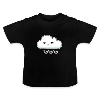 nuage - T-shirt bio col rond Bébé - noir - Devant