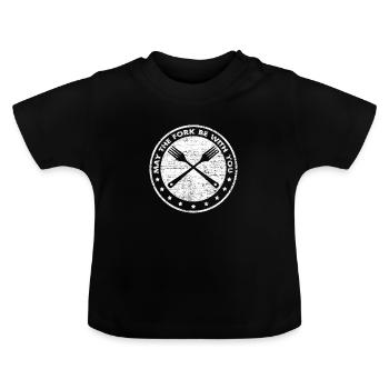 Koch - Baby Bio-T-Shirt mit Rundhals - Schwarz - Vorne