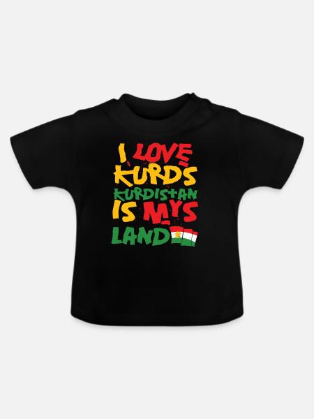Kurdistan Tigris - Baby Bio-T-Shirt mit Rundhals - Schwarz