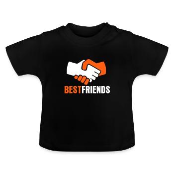 Best Friends Gift for best friend friend - Baby Organic T-Shirt with Round Neck - black - Front
