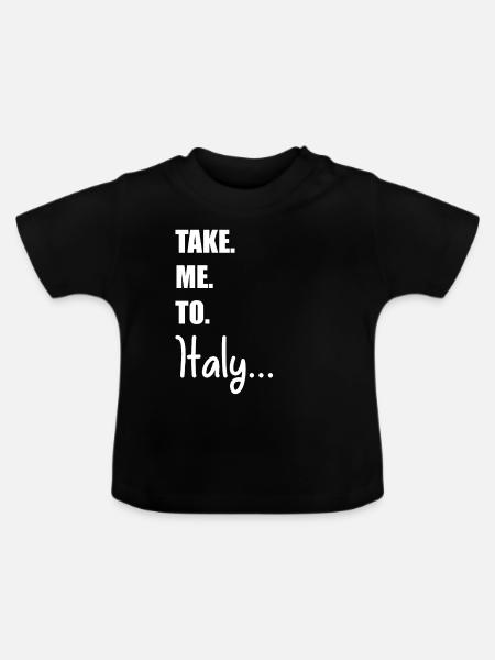 Emmène-moi en Italie | Voyage et expérience - T-shirt bio col rond Bébé - noir