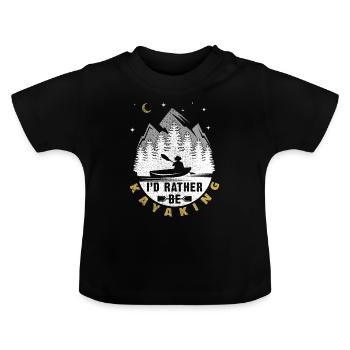 Je ferais plutôt du kayak - T-shirt bio col rond Bébé - noir - Devant