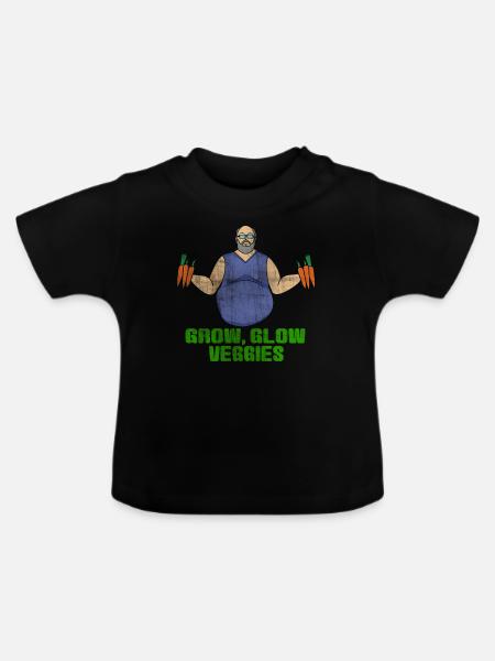 Gemüse Verkäufer - Baby Bio-T-Shirt mit Rundhals - Schwarz