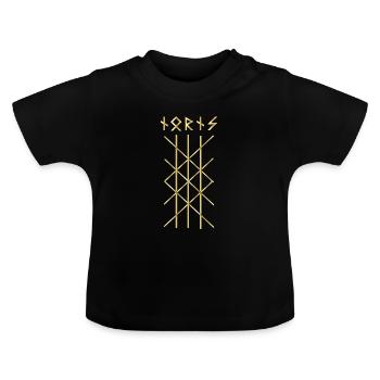 Vikings Rune Nordiques - T-shirt bio col rond Bébé - noir - Devant