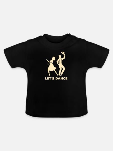 Tanzen Tanz Tänzer Swing Tanzpaar Musical - Baby Bio-T-Shirt mit Rundhals - Schwarz