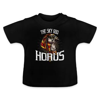 Horus Egypte Falcon Dieu Divine Antique - T-shirt bio col rond Bébé - noir - Devant