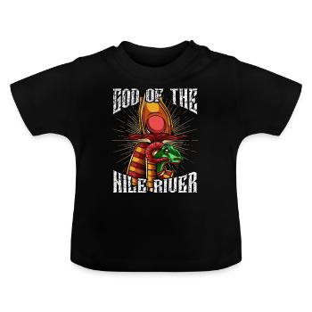 Dieu de Nils Khnum Ancient Egyptian Mytisch Deity - T-shirt bio col rond Bébé - noir - Devant