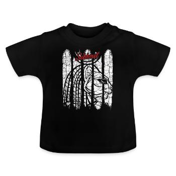 Vintage Retro Sachmet Silhouette Gift Deity - Baby Organic T-Shirt with Round Neck - black - Front