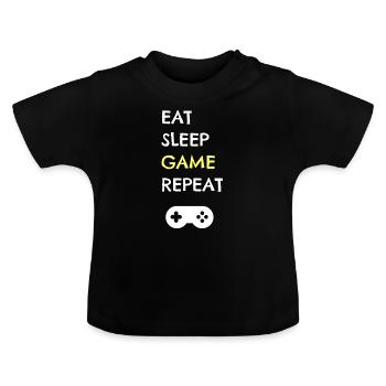 Gaming - T-shirt bio col rond Bébé - noir - Devant