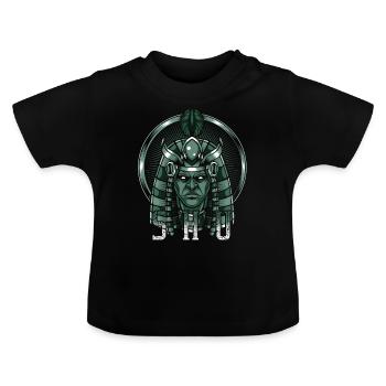 God of the air Shu Egyptian Egypt deity - Baby Organic T-Shirt with Round Neck - black - Front