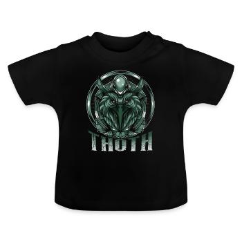 God of wisdom Thoth Egyptian Egypt deity - Baby Organic T-Shirt with Round Neck - black - Front