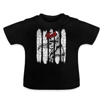 Vintage Retro Thoth Silhouette Gift Deity - Baby Organic T-Shirt with Round Neck - black - Front