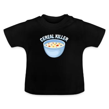 Muesli Wortwitz - Baby Organic T-Shirt with Round Neck - black - Front