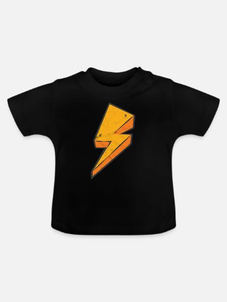 Blitz - Baby Bio-T-Shirt mit Rundhals - Schwarz