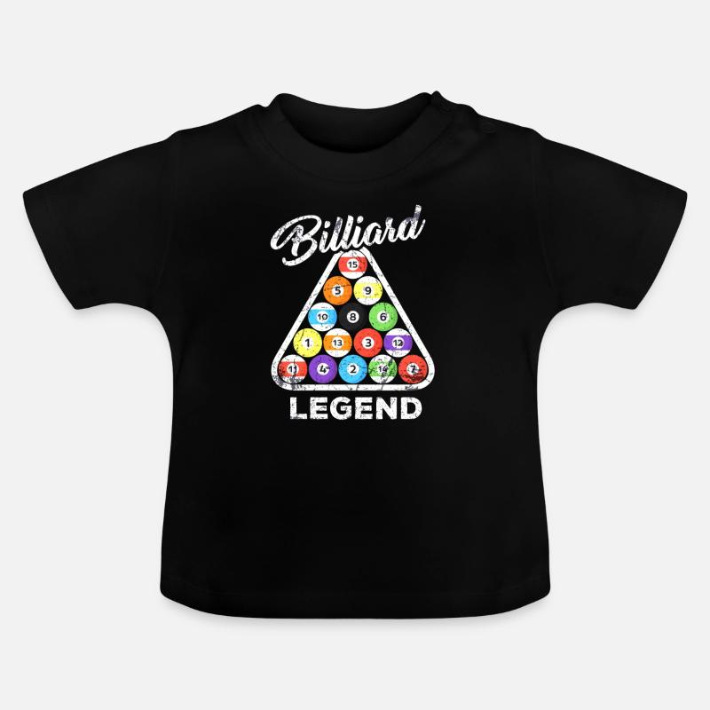Billard billard billard billard billard billard - T-shirt bio col rond Bébé - noir