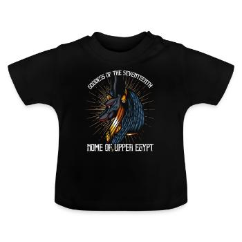 Déesse égyptienne anupet - T-shirt bio col rond Bébé - noir - Devant