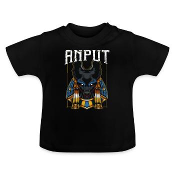 Anput Weiblicher Anubis - Baby Bio-T-Shirt mit Rundhals - Schwarz - Vorne