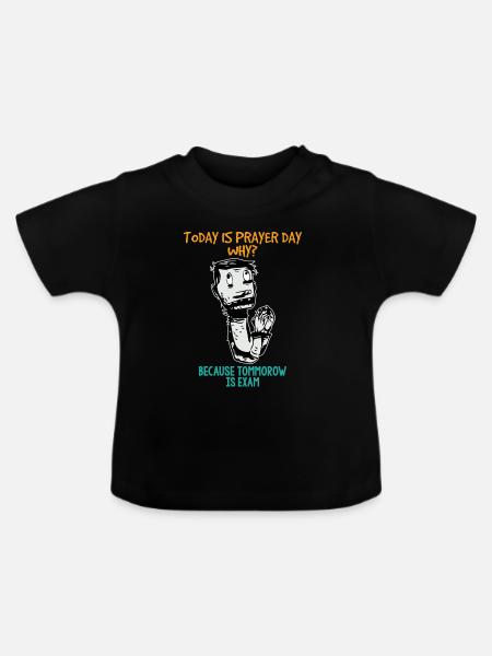 Prüfungen - Baby Bio-T-Shirt mit Rundhals - Schwarz