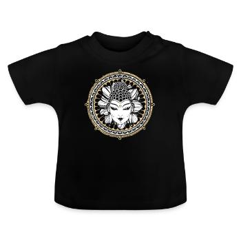 BUDDHA GIFT SPIRITUALITY MEDITATION YOGA - Baby Organic T-Shirt with Round Neck - black - Front