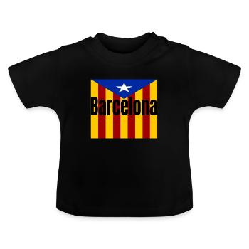 Barca Barcelona Catalan - Baby Organic T-Shirt with Round Neck - black - Front