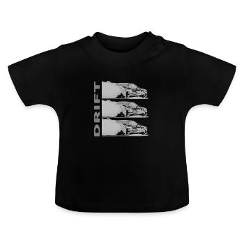 DRIFT dunkel - Baby Bio-T-Shirt mit Rundhals - Schwarz - Vorne
