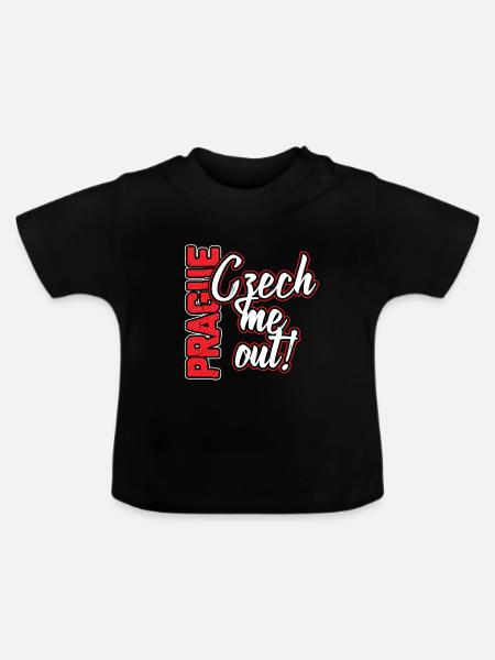 Prag - Baby Bio-T-Shirt mit Rundhals - Schwarz