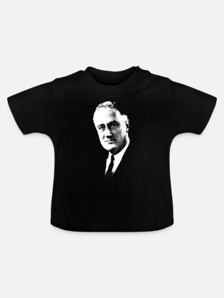 FRANKLIN ROOSEVELT - Baby Bio-T-Shirt mit Rundhals - Schwarz