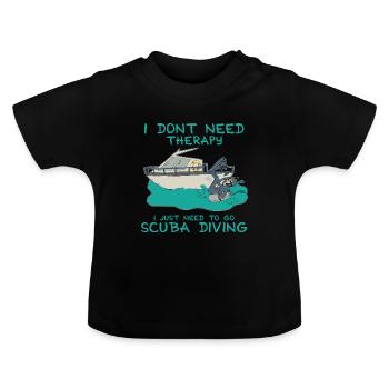 Scuba Diving - Baby Bio-T-Shirt mit Rundhals - Schwarz - Vorne