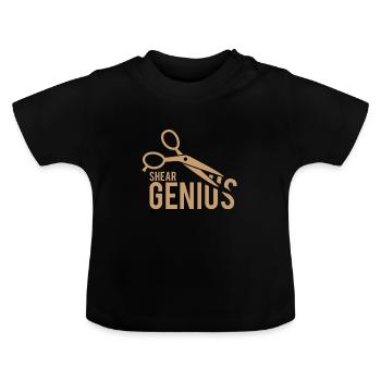Schere - Baby Bio-T-Shirt mit Rundhals - Schwarz - Vorne