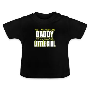 juste un génial papa chemise père fille - T-shirt bio col rond Bébé - noir - Devant