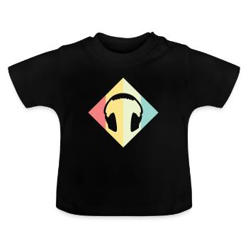 casque - T-shirt bio col rond Bébé - noir - Devant