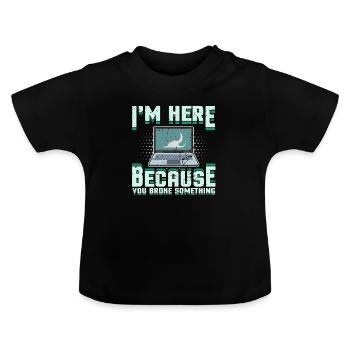 Informatiker - Baby Bio-T-Shirt mit Rundhals - Schwarz - Vorne