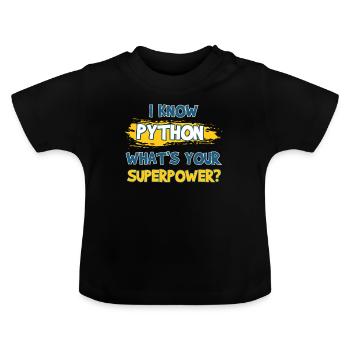 Programmierer Python - Baby Bio-T-Shirt mit Rundhals - Schwarz - Vorne