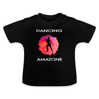 Combattant Amazone femme de pouvoir Amazone - T-shirt bio col rond Bébé - noir - Devant