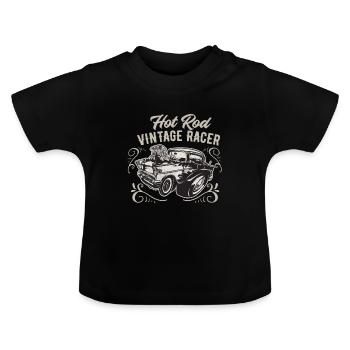 Hot Rod Vintage - Baby Bio-T-Shirt mit Rundhals - Schwarz - Vorne
