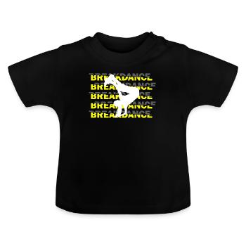 Danse breakdance - T-shirt bio col rond Bébé - noir - Devant
