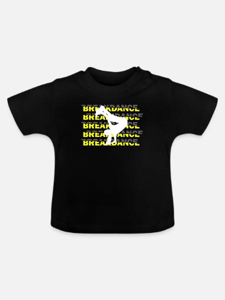 Breakdance Tanzen - Baby Bio-T-Shirt mit Rundhals - Schwarz