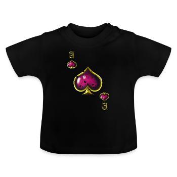 Pikass Poker Karte Halloween Kostüm lustig - Baby Bio-T-Shirt mit Rundhals - Schwarz - Vorne