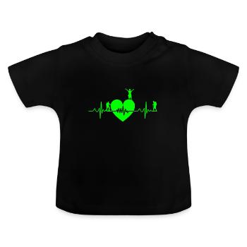 marche - T-shirt bio col rond Bébé - noir - Devant