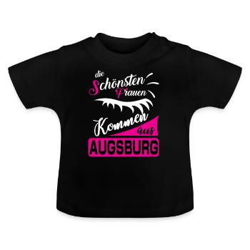 Augsburg - Baby Bio-T-Shirt mit Rundhals - Schwarz - Vorne