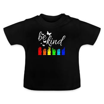 ASL Sign Language Sign Language - Baby Organic T-Shirt with Round Neck - black - Front
