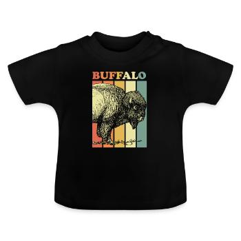 Büffel - Baby Bio-T-Shirt mit Rundhals - Schwarz - Vorne