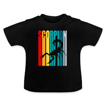 Style rétro Scorpion - T-shirt bio col rond Bébé - noir - Devant