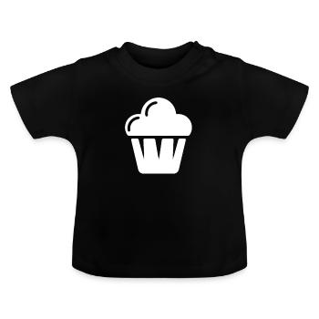 Muffin - Baby Bio-T-Shirt mit Rundhals - Schwarz - Vorne