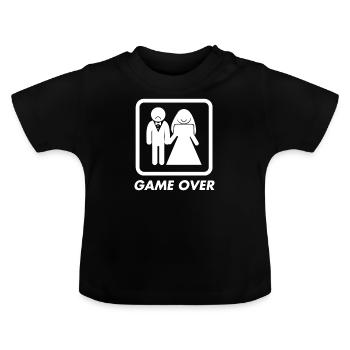 célibataire - T-shirt bio col rond Bébé - noir - Devant