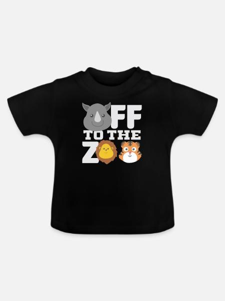 Zoo - Baby Bio-T-Shirt mit Rundhals - Schwarz