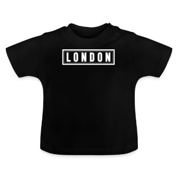 London - Baby Bio-T-Shirt mit Rundhals - Schwarz - Vorne